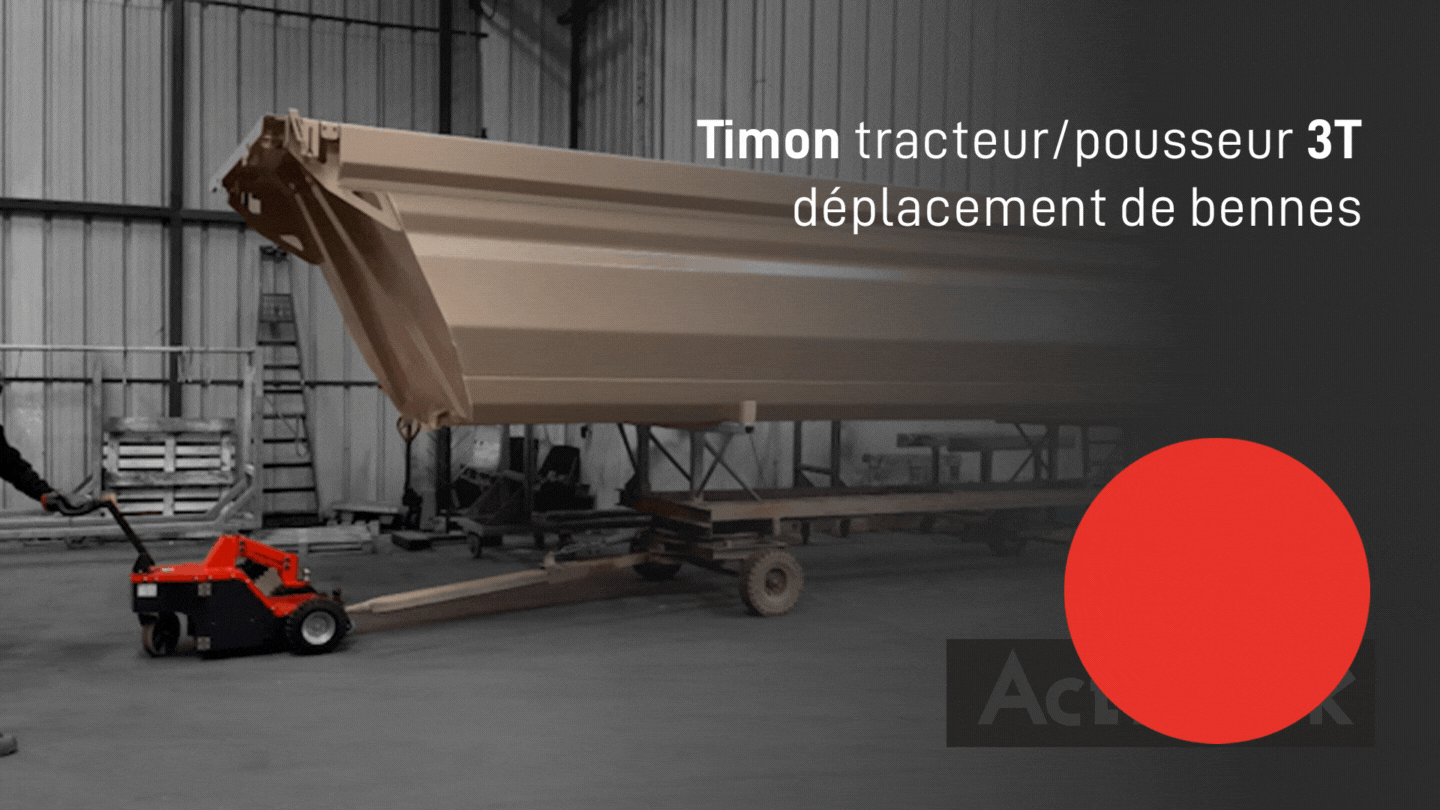 🎬 Tracteur pousseur pour déplacer des bennes de camion
