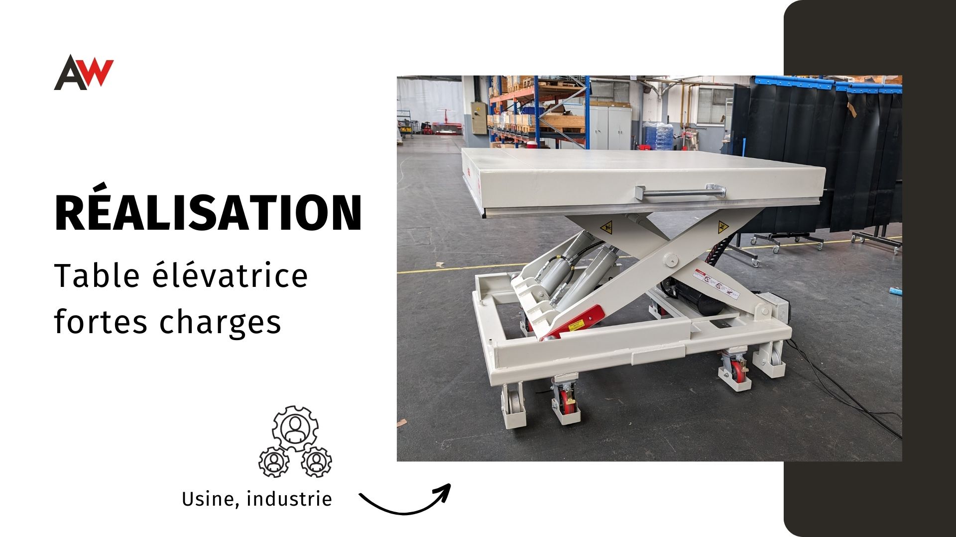 Tables élévatrices chez un équipementier industriel