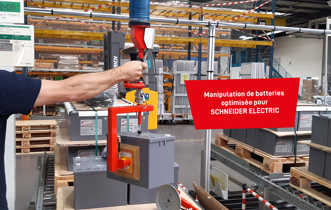 Manipulation de batteries optimisée pour Schneider Electric