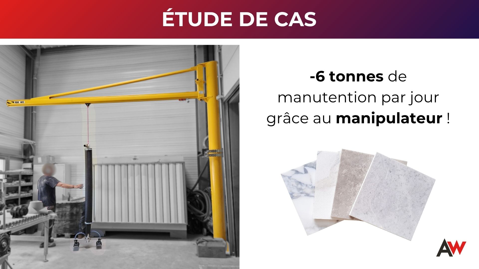 Manipulateur sous vide pour matériaux : supprimer 6 tonnes de manutention manuelle par jour