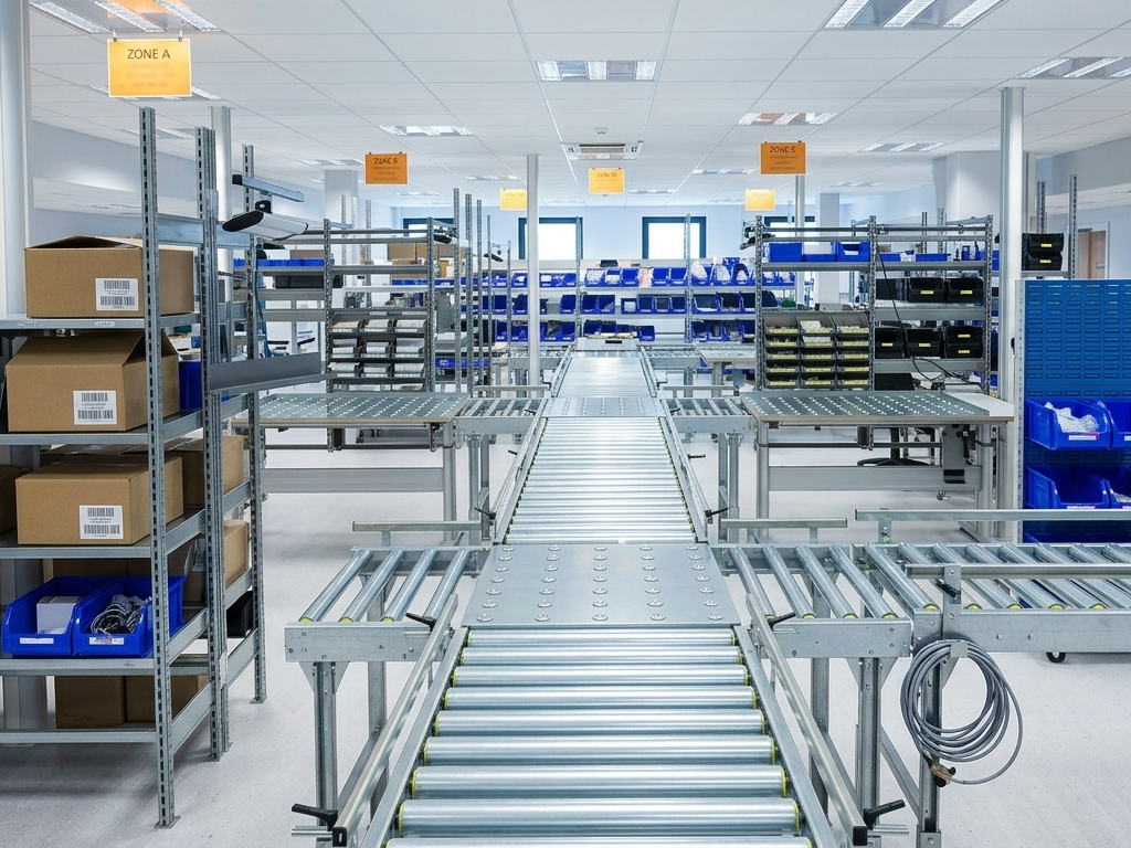 convoyeurs et postes en fin de ligne de production
