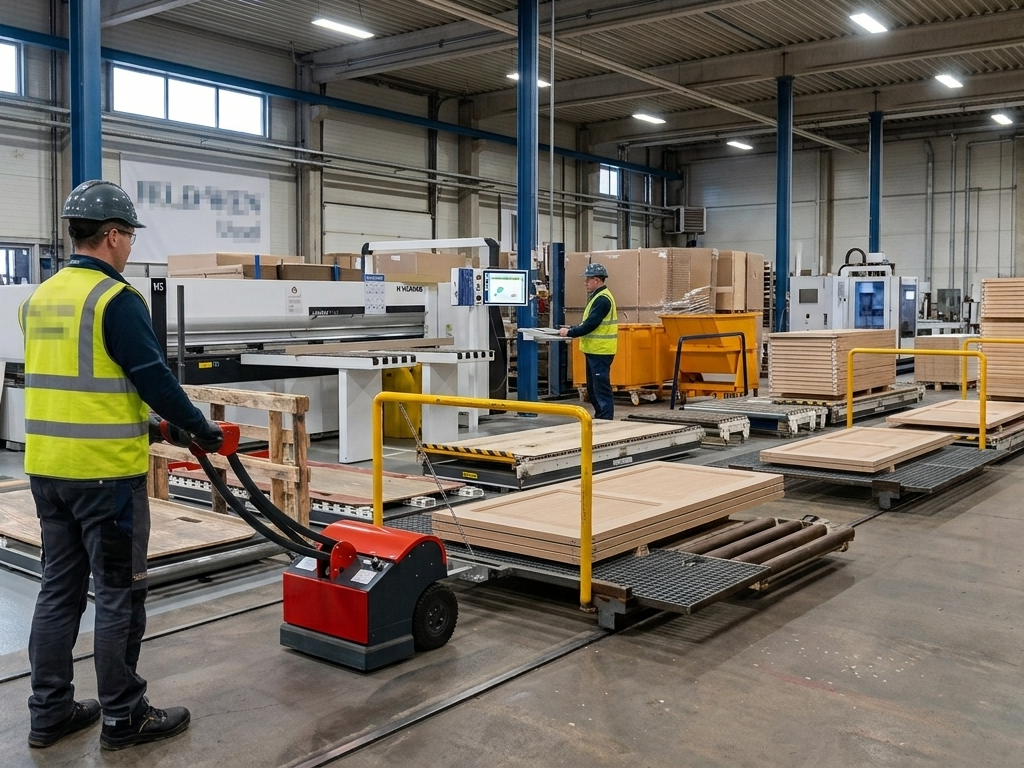 tracteur pousseur ligne de production
