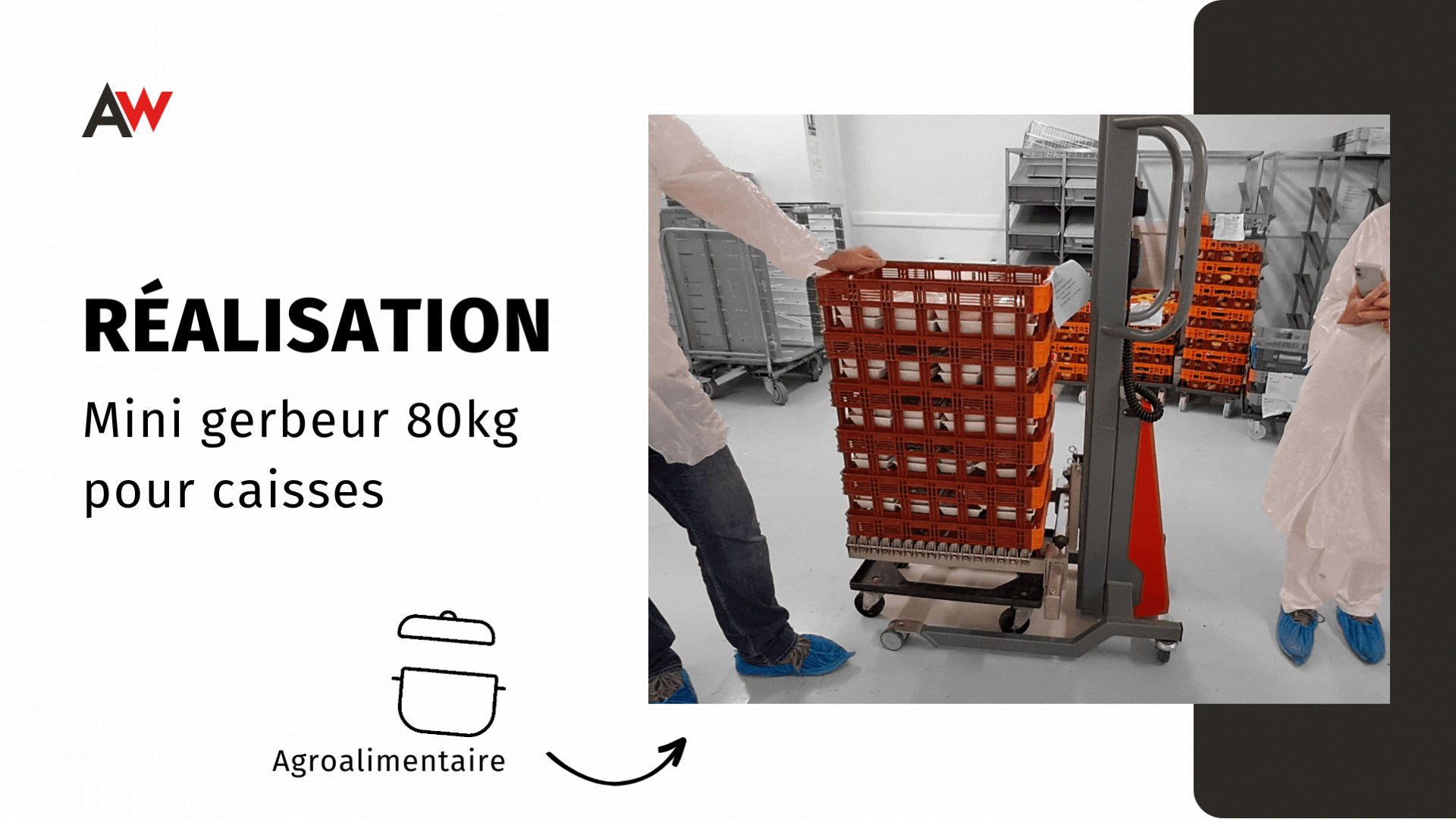 Mini gerbeur pour caisses