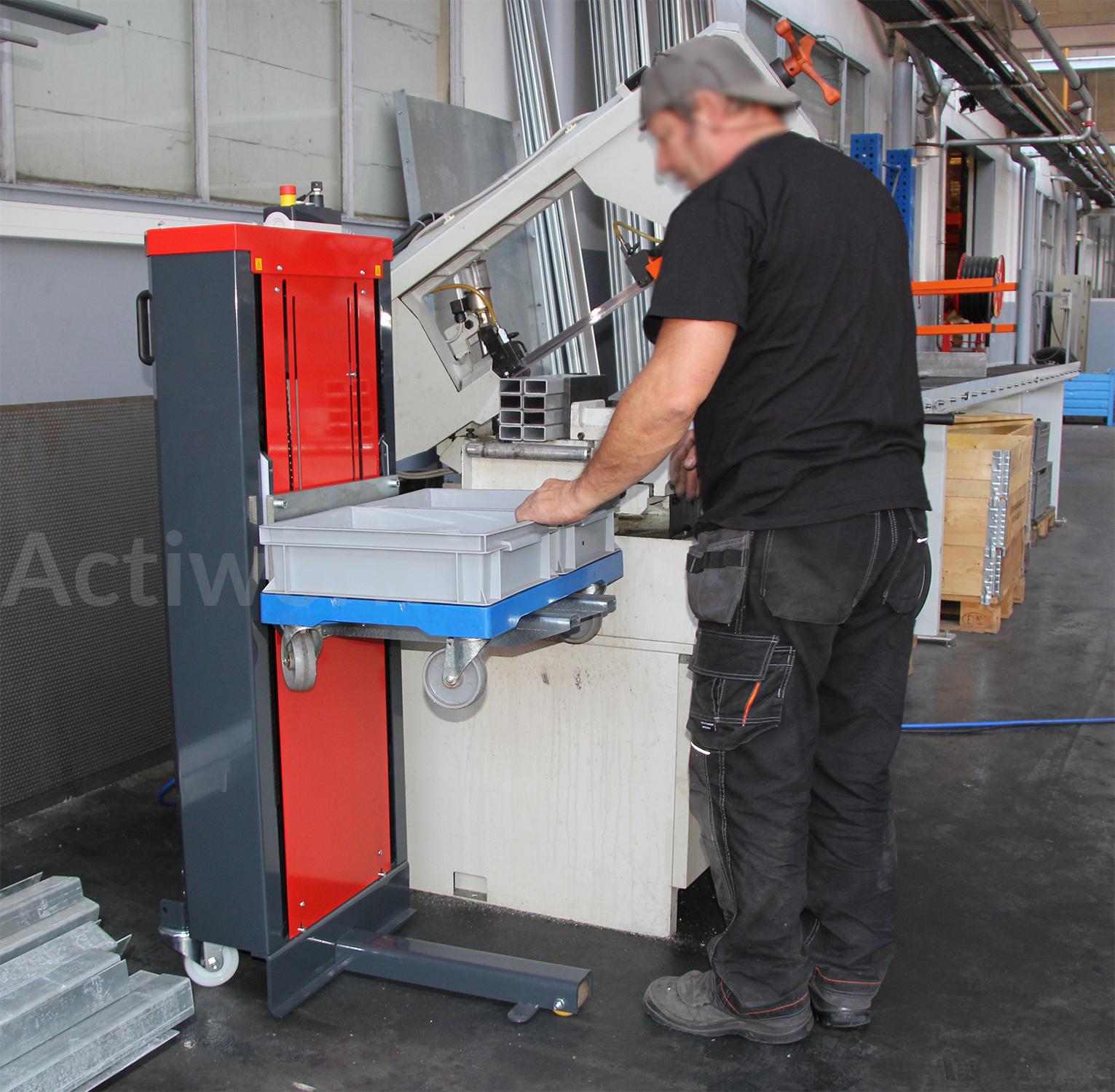 Empileur de bacs pneumatique acier Lift'n Roll | Actiwork