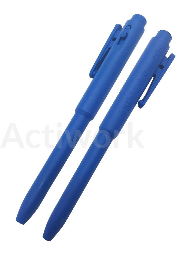 STYLO DETECTABLE STD CORPS BLEU ENCRE ROUGE AVEC CLIP :