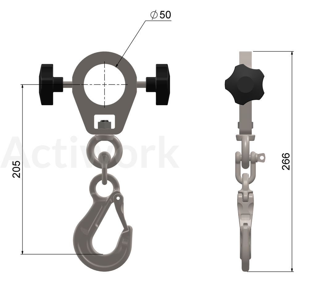 OPTION: OUTIL DE LEVAGE ACIER POUR EPERON (NON INCLUS)