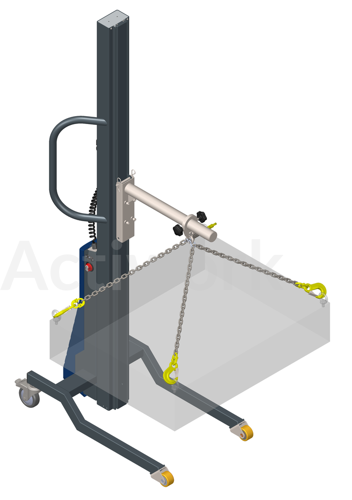 OUTIL DE LEVAGE POUR EPERON AVEC CHAINE ET MANILLES