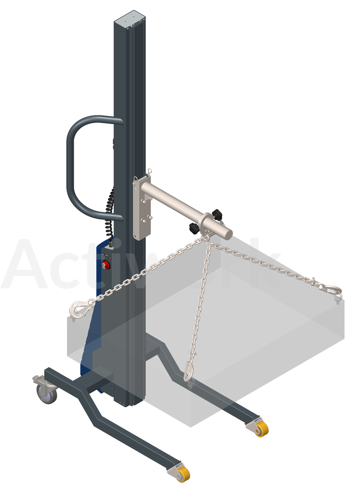 OUTIL DE LEVAGE POUR EPERON AVEC CHAINE ET MANILLES