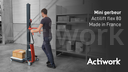MINI GERBEUR ELECTRIQUE ACTILIFT FLEX 80 KG