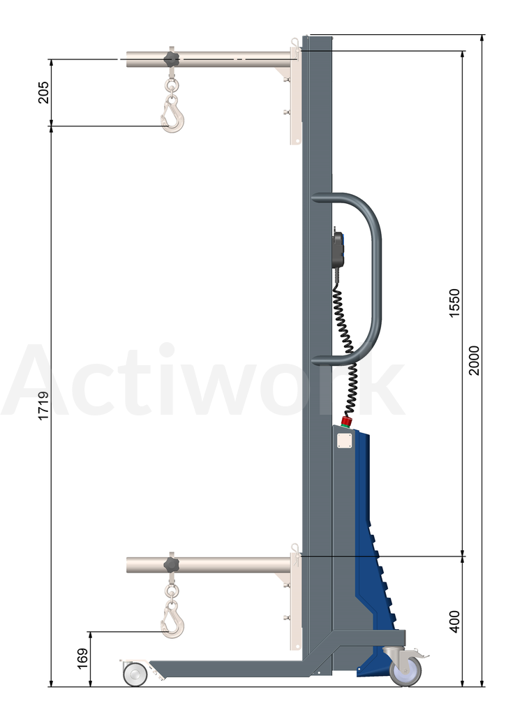 OPTION: OUTIL DE LEVAGE ACIER POUR EPERON (NON INCLUS) - VERSION INOX - POUR ACTILIFT PLUS 80