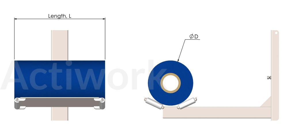 BERCEAU INOX FIXE TRANSVERSAL AVEC ROULEAUX D'EXTREMITE POUR ACTILIFT PLUS 80