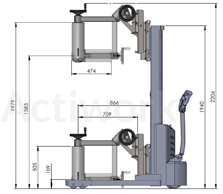 GERBEUR ACTILIFT PLUS 500/16 AVEC RETOURNEUR DE BOBINE MOTORISE