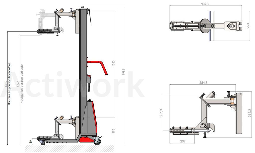 Préhenseur retourneur de bobine pour Actiflex 80 kg