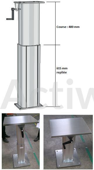 COLONNE TELESCOPIQUE LP192 MANUELLE - H615 -1500N