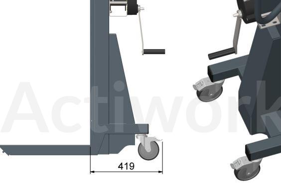 GERBEUR MANUEL ACTILIFT PLUS 150 KG ACIER PEINT- MANIVELLE