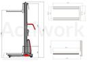 Fourches support bobine pour Actiflex 80 kg