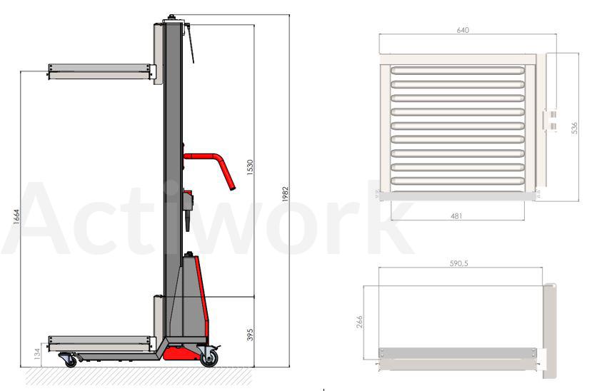 Plateau à rouleau latéral pour Actiflex 80 kg