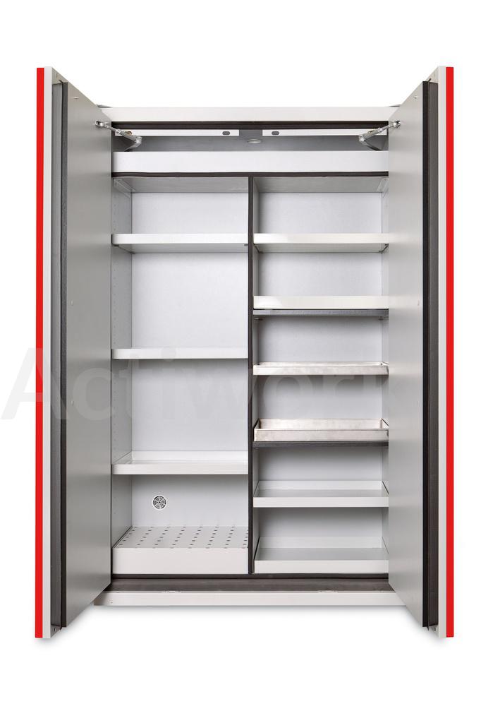 Armoire coupe feu 90 minutes haute 2 portes + 4 compartiments - L1200 X H1950 mm