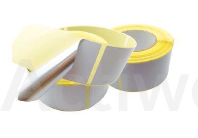 ETIQUETTES ADHESIVES DETECTABLES - ROULEAU DE 500 - BLANC