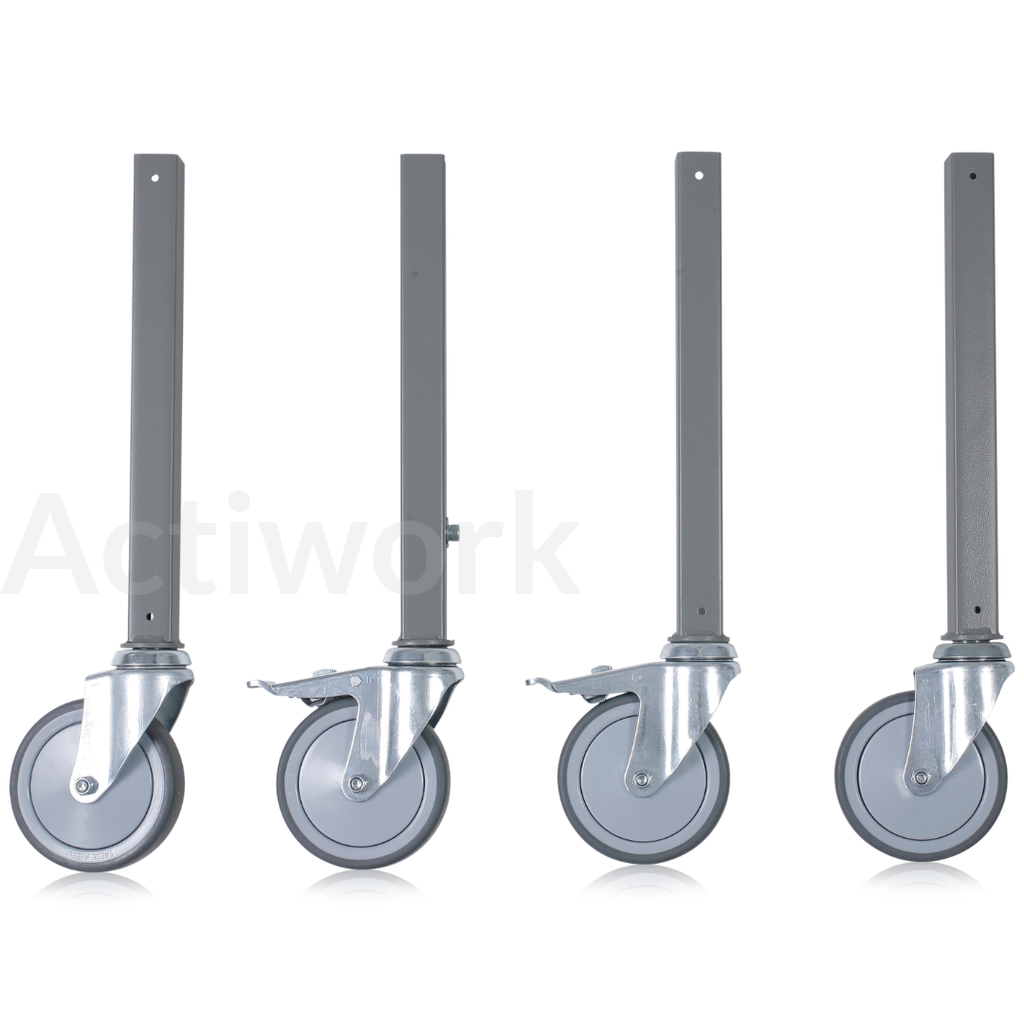 KIT 4 ROUES POUR POSTE DE TRAVAIL