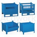 CAISSE PALETTE METAL MONOBLOC