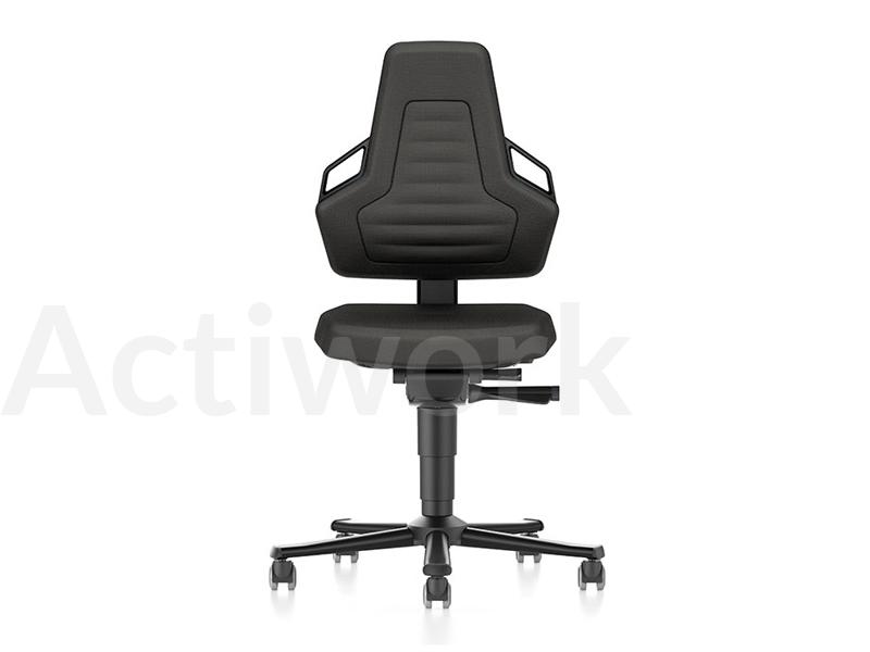 SIEGE ERGOLINE 2 - REVETEMENT HITECH ESD NOIR, POIGNEES NOIRES ET ROULETTES SOLS DURS