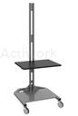 [CM06D001-B] POSTE DE TRAVAIL MOBILE - EMBASE STANDARD - MANUEL - PLATEAU STRATIFIE NOIR