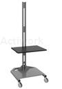 [CM06D001-C] POSTE DE TRAVAIL MOBILE - EMBASE STANDARD - MANUEL - PLATEAU POLYETHYLENE NOIR