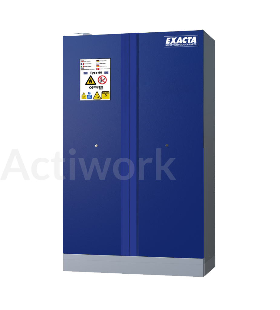 Armoire coupe feu 90 minutes  haute 2 portes avec 4 racks de 10 prises- L1200 X H2120 mm