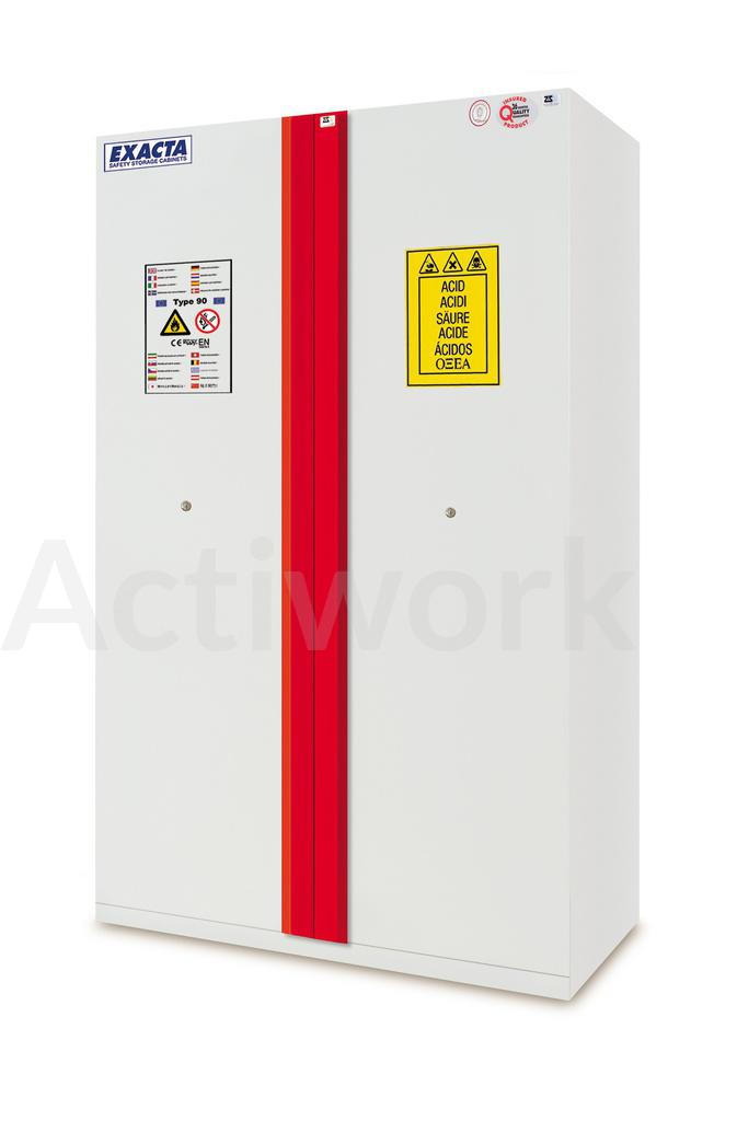 Armoire coupe feu 90 minutes haute 2 portes + 3 compartiments - L1200xH1950mm