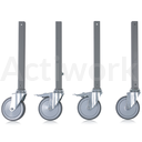 KIT 4 ROUES POUR POSTE DE TRAVAIL