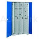 [CM04N002-L] ARMOIRE VERTICALE PORTES PERFOREE GRISE - 4 PANNEAUX EXTRACTIBLES