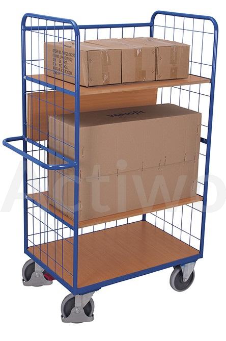 CHARIOT A PLATEAUX RABATTABLES CHARGE 500 KG 1000 X 700 X 1800 MM