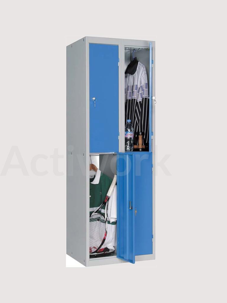 VESTIAIRE SPORT 2 COLONNES 4 CASES