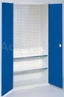 ARMOIRE COMBINEE A PORTES PERFOREES 1950 X 1000 X 410 - BLEU RAL 5010