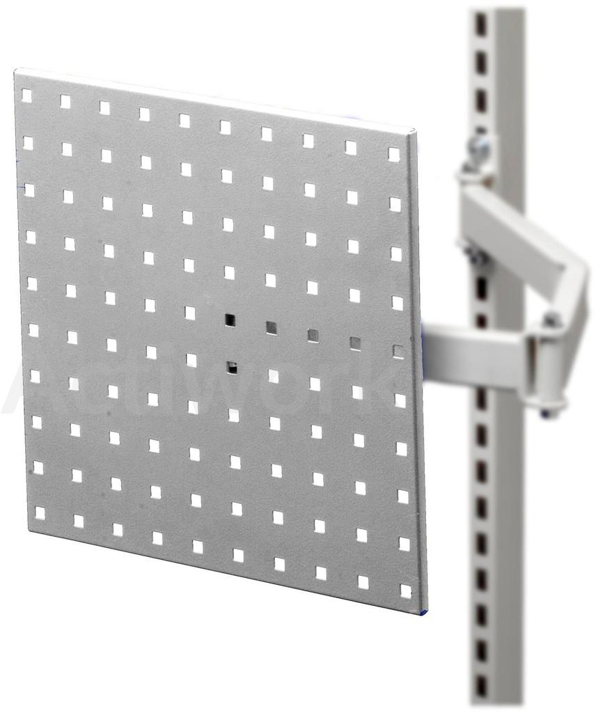 MINI PANNEAU PERFORE 370 X 370 MM FIXE SUR BRAS INCLUS