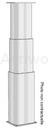 [CL54A002-A] COLONNE TELESCOPIQUE DOUBLE - LP -  150 KG - A VIS SANS FIN - H 600