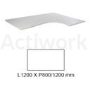 [CM01G004-AG] PLATEAU MELAMINE RETOUR GAUCHE 1200 X 800/1200 MM