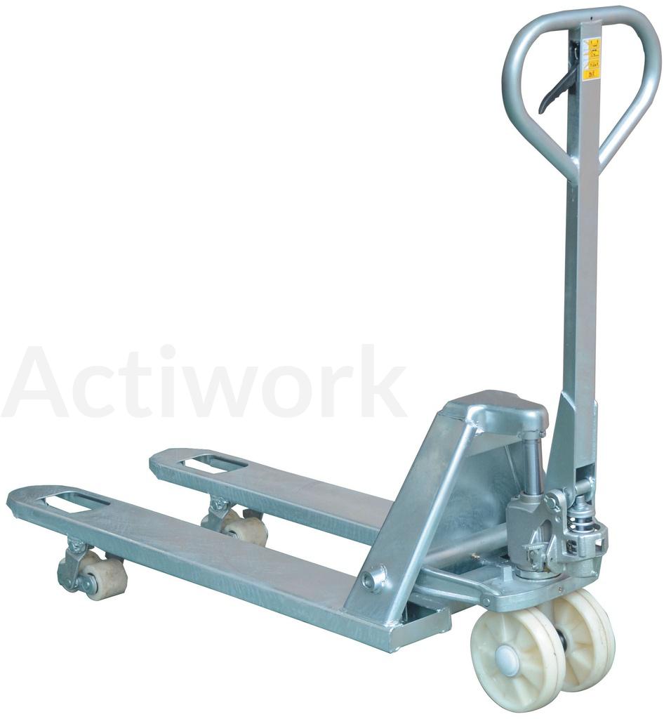 📢DESTOCKAGE - TRANSPALETTE GALVANISE CAPACITE 2500 KG FOURCHES 1150 X 540 MM