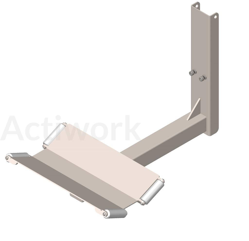 BERCEAU INOX FIXE TRANSVERSAL AVEC ROULEAUX D'EXTREMITE - ACTILIFT+ 80