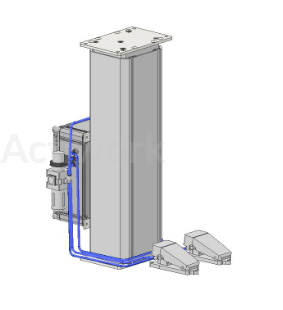 COLONNE TELESCOPIQUE PNEUMATIQUE - H 700-1107 MM