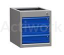 [CM01H001-I] BLOC TIROIRS ECO - 3 TIROIRS H 100 - BLEU