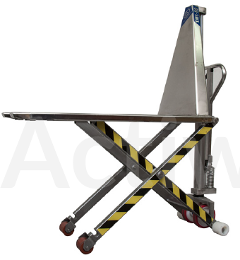 Transpalette haute levée - manuel - 1000kg - inox 304 - spécial agro