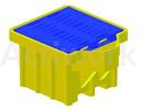 [CE81A001-G] BAC DE RETENTION POLYETHYLENE 1 CONTAINER AVEC SUPPORT SOUTTIRAGE