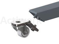 OPTION ACTILIFT+ 150/300 PAIRE ROUES PIVOTANTES Ø60 MM SURBAISSEES - INOX