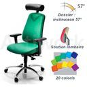 SIEGE ERGONOMIQUE ERGOSOFT INCLINAISON DU DOSSIER A 57°