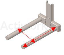 ACCESSOIRE AF80 : Fourches support bobine (Longueur sp + Écartement sp)