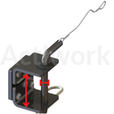 [CL51D800CONF-A3] ACCESSOIRE TM15 : Crochet chape (Ø Axe sp + Ouverture chape sp)