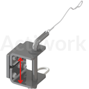 [CL51E800CONF-A2] ACCESSOIRE TM15 : Crochet chape inox (Ouverture chape sp)