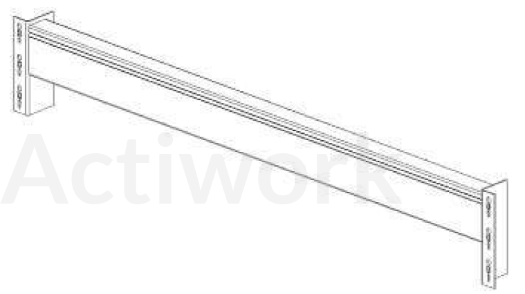 RACK SEMI-LOURD LISSE RECTANGULAIRE 60 X 50 X L 2000 MM